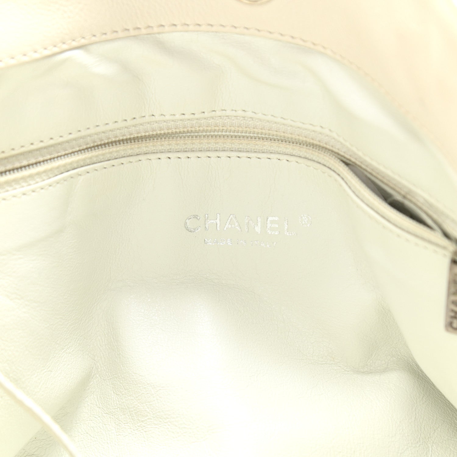 Chanel Calfskin Large East West Modern Chain Tote White 6 of 11