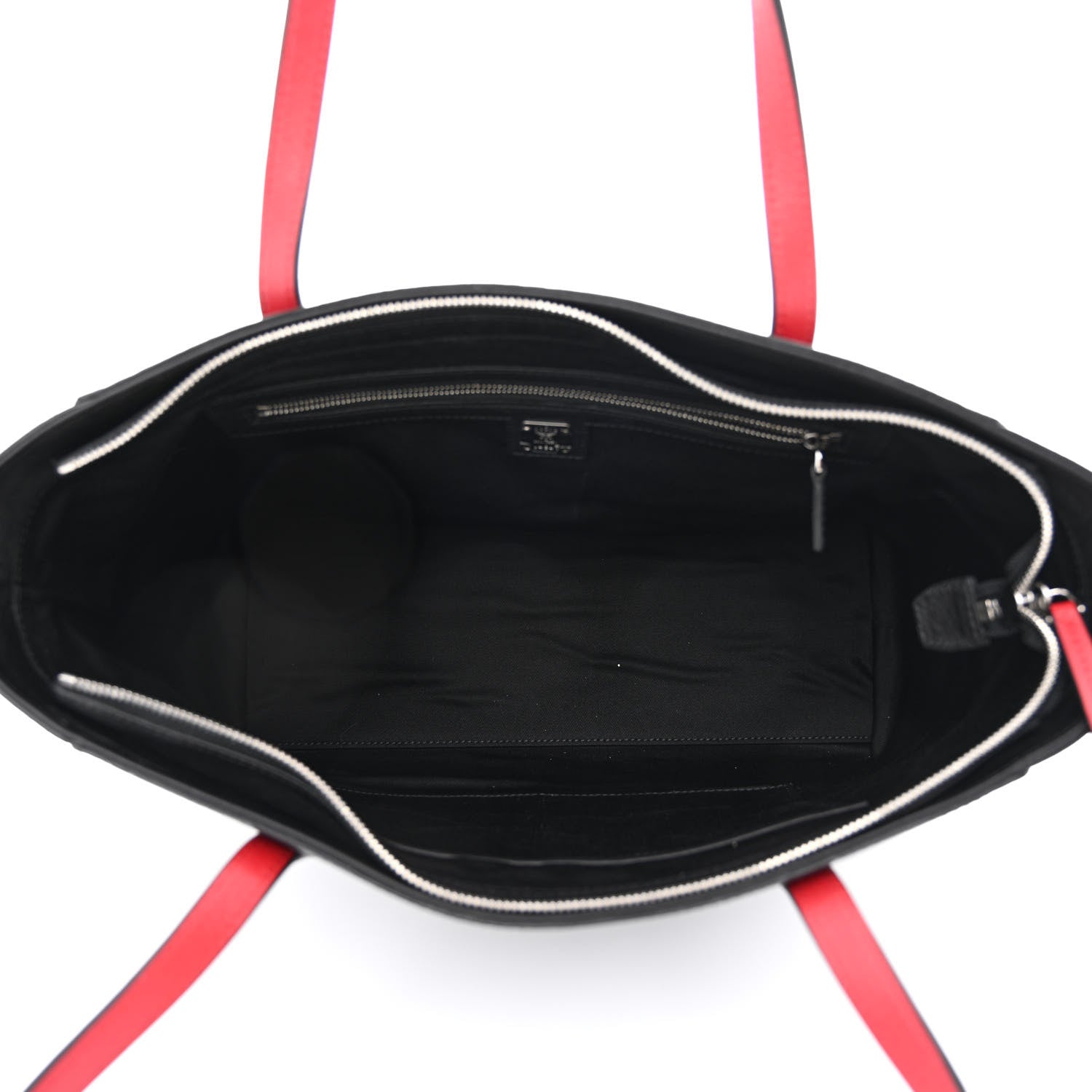 MCM Calfskin Ottomar Monogram Medium Klara Shopper Tote Black 5 of 10