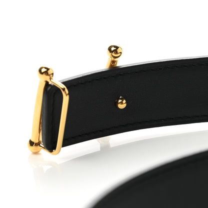 Hermes Epsom Swift 24mm Mors H Belt 75 Etoupe Black 3 of 6