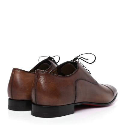Christian Louboutin Calfskin Mens Greggo Flat Oxfords 42.5 Brown 5 of 9