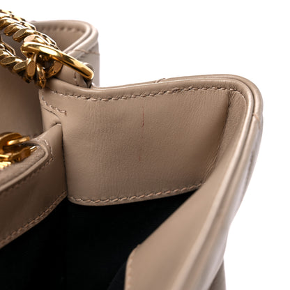 Saint Laurent Calfskin Y Quilted Monogram Medium Loulou Chain Satchel Dark Beige 12 of 15