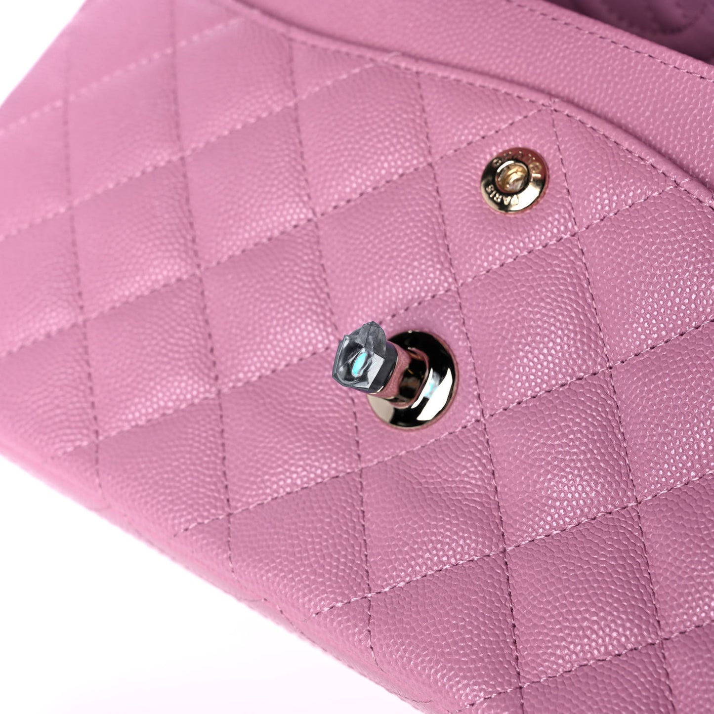 Caviar Quilted Small Double Flap Dark Pink