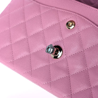 Chanel Caviar Quilted Small Double Flap Dark Pink 12 of 13
