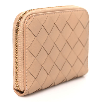 Bottega Veneta Nappa Intrecciato Zip Around Coin Purse Almond 3 of 6