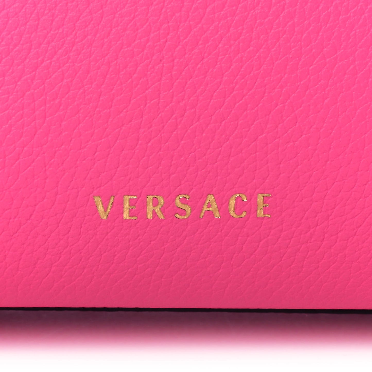 Grained Calfskin Small La Medusa Top Handle Bag Fuchsia