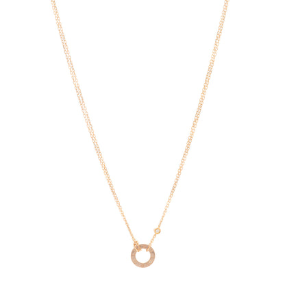 Cartier 18K Pink Gold 2 Diamond LOVE Necklace 1 of 4