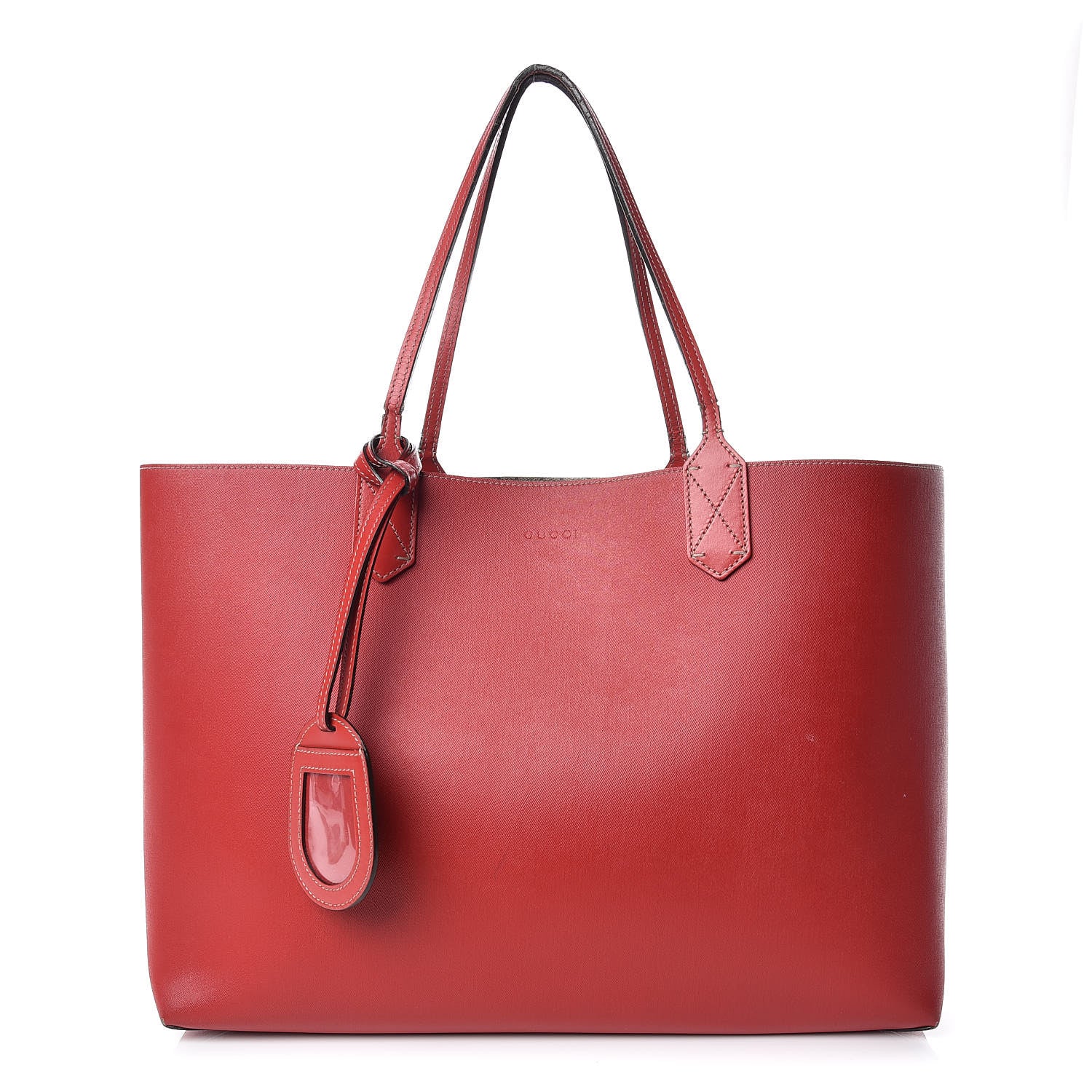 Gucci GG Supreme Monogram Medium Reversible Tote Beige Red 1 of 25