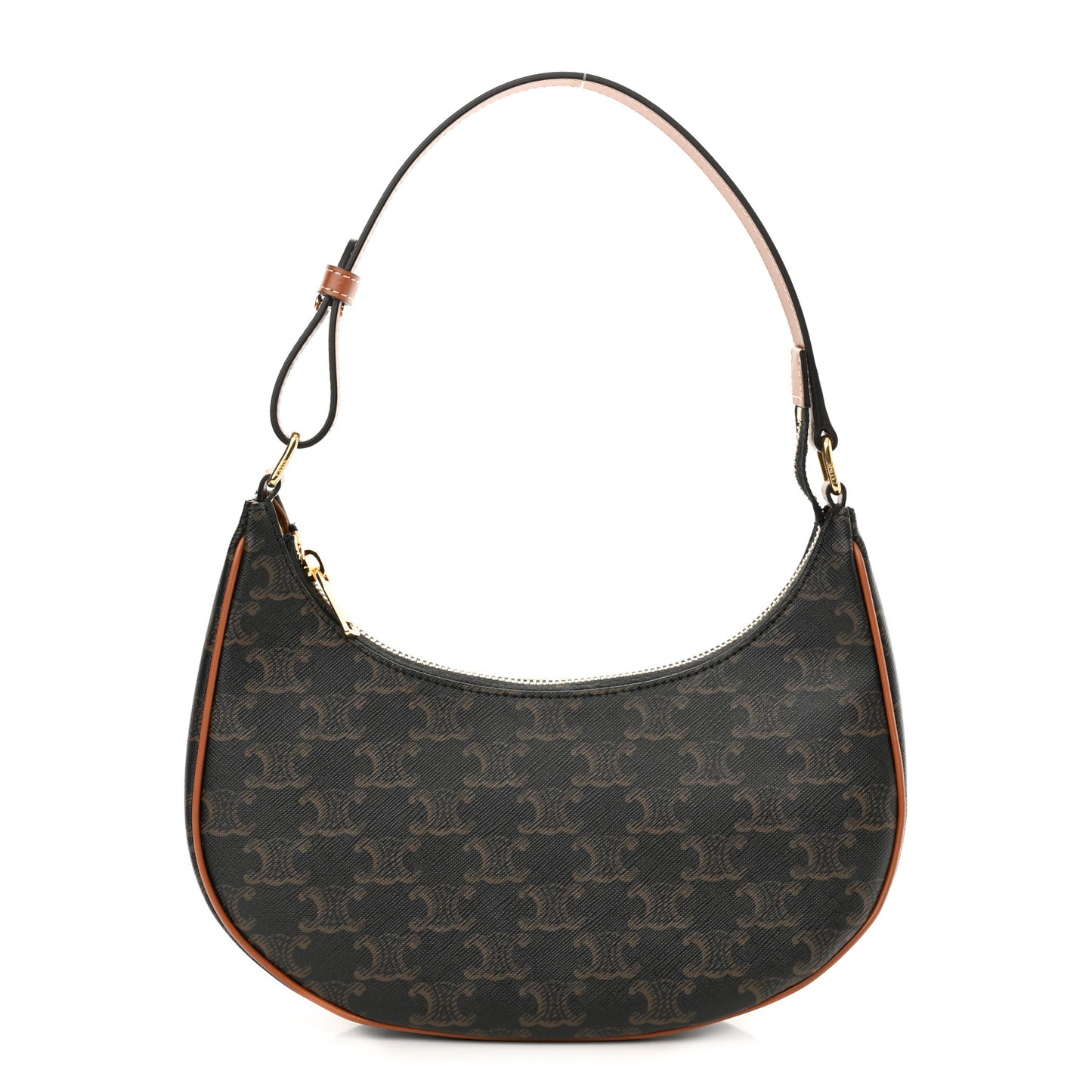 Triomphe Canvas Calfskin Ava Shoulder Bag Tan