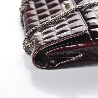 Chanel Patent Chocolate Bar Mademoiselle Flap Burgundy 16 of 18
