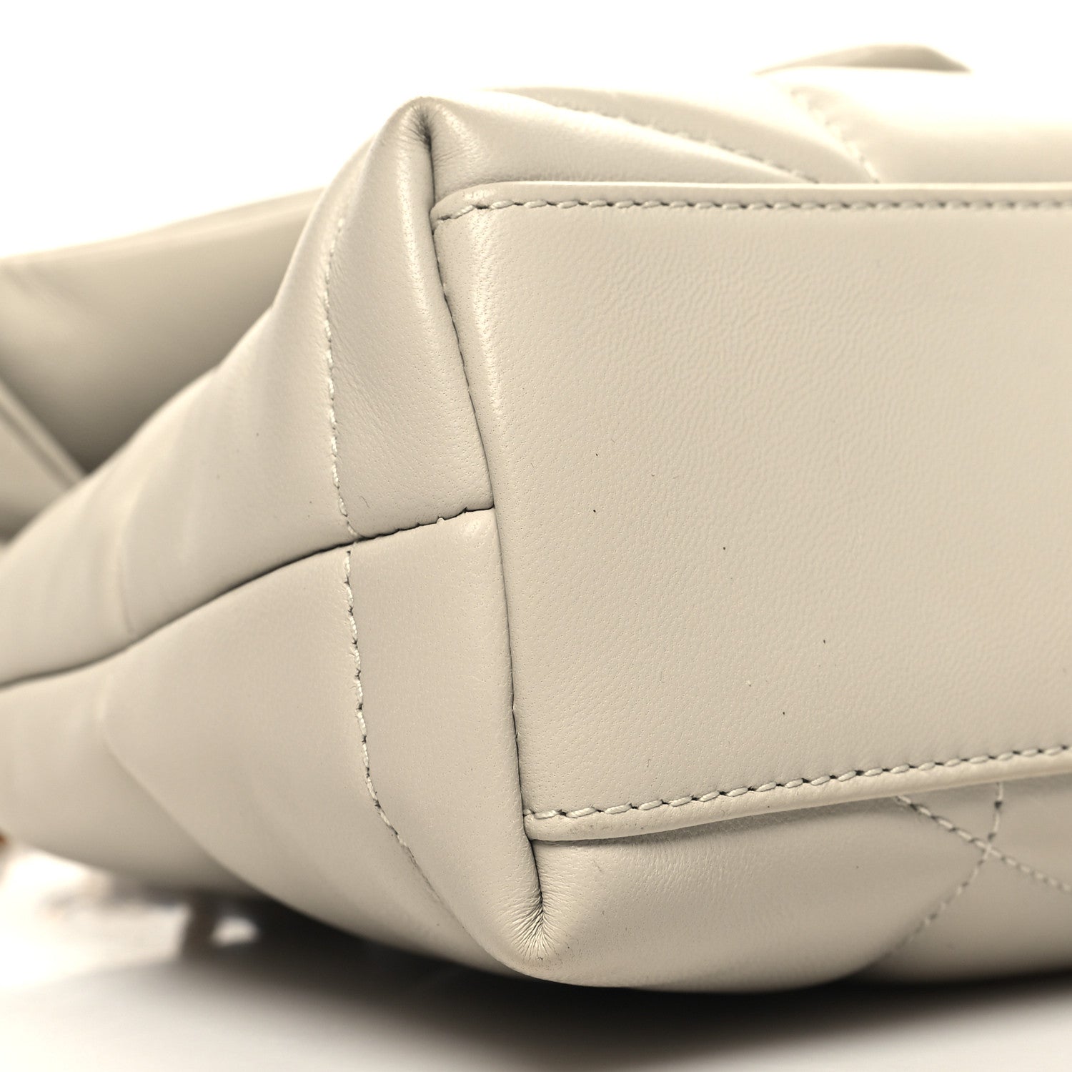 Saint Laurent Lambskin Quilted Toy Loulou Puffer Monogram Chain Satchel Crema Soft 9 of 10
