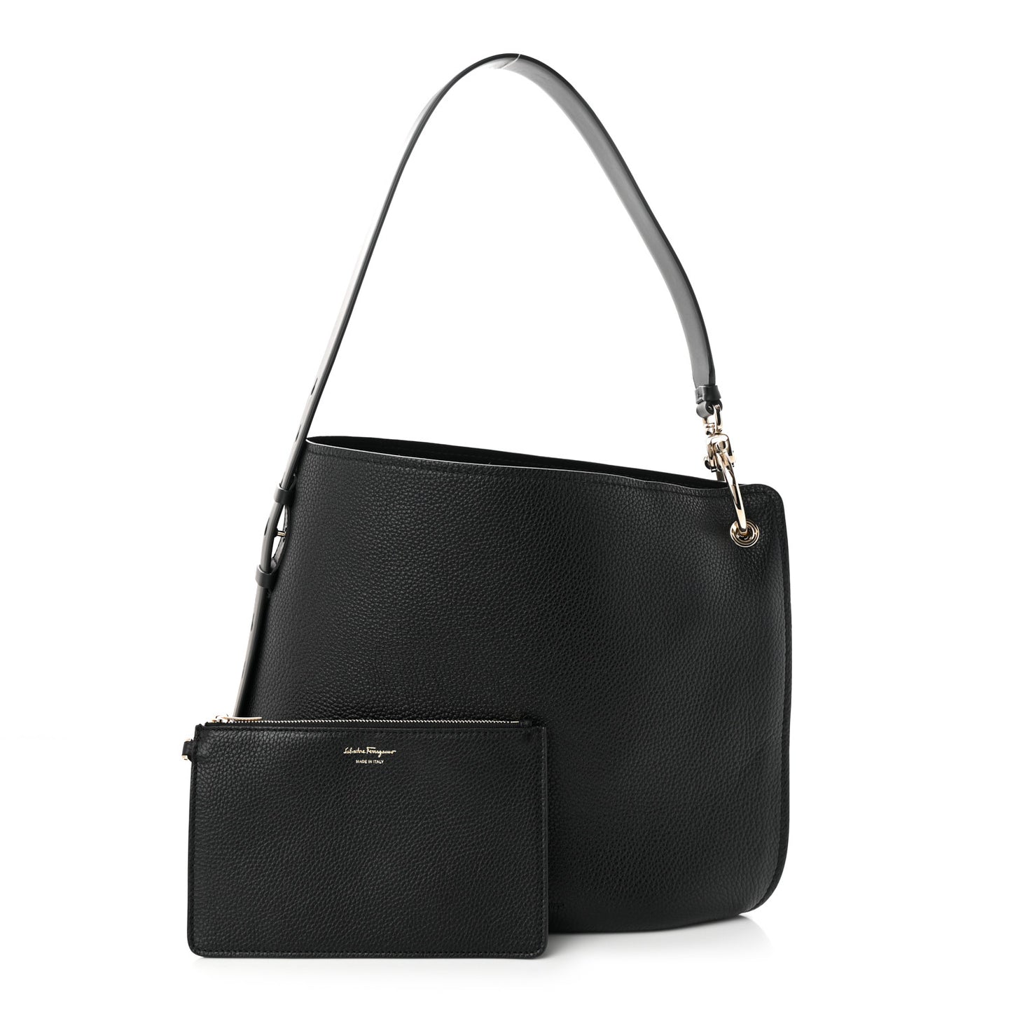 Calfskin Minerva Hobo Black