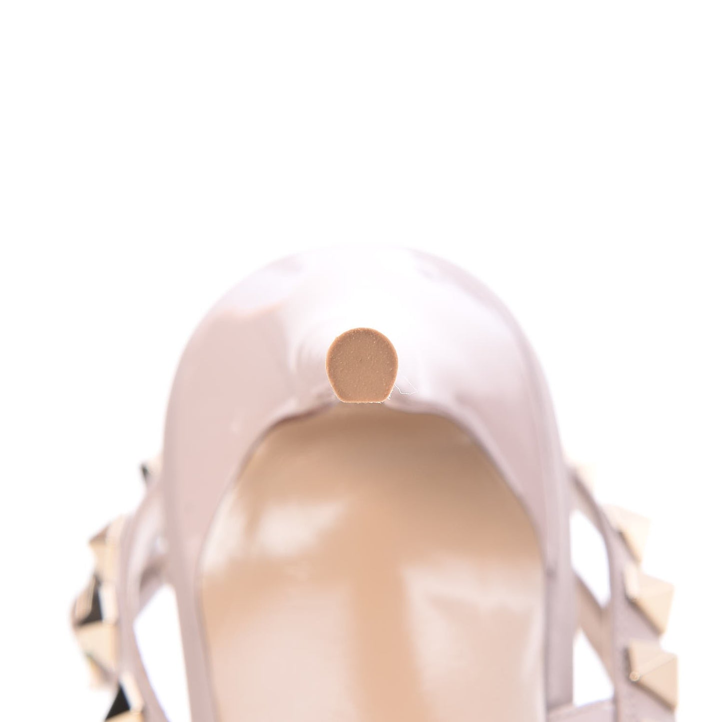 Patent Nappa Rockstud Ankle Strap 100mm Pumps 39.5 Poudre