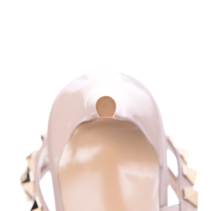 Valentino Garavani Patent Nappa Rockstud Ankle Strap 100mm Pumps 39.5 Poudre 10 of 10