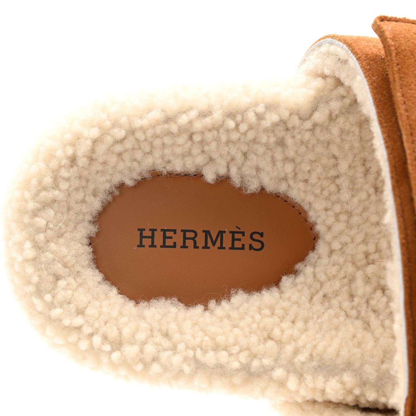 Suede Goatskin Woolskin Womens Chypre Sandals 37 Brun Fume Ecru