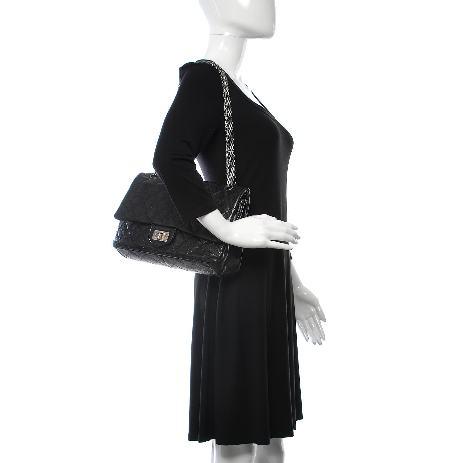Chanel Aged Calfskin Quilted 2.55 Reissue 227 Flap Black 2 of 11