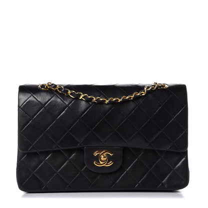 Chanel Lambskin Quilted Medium Double Flap Black 1 of 10