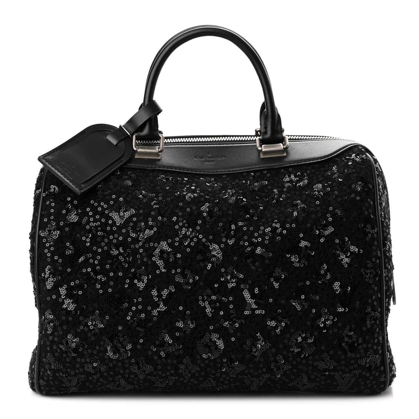 Sequin Monogram Sunshine Express Speedy Black