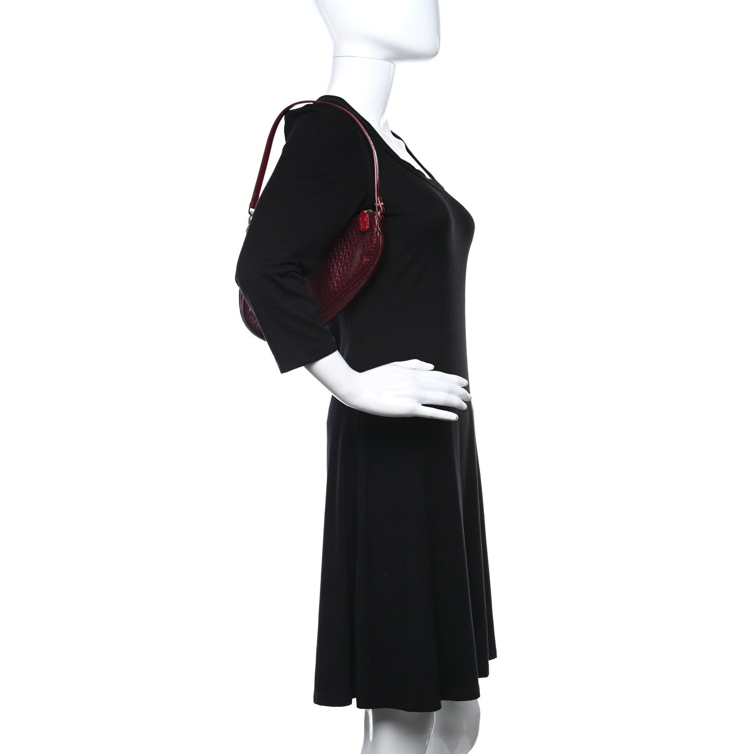 Christian Dior Patent Monogram Mini Saddle Pochette Red 2 of 10
