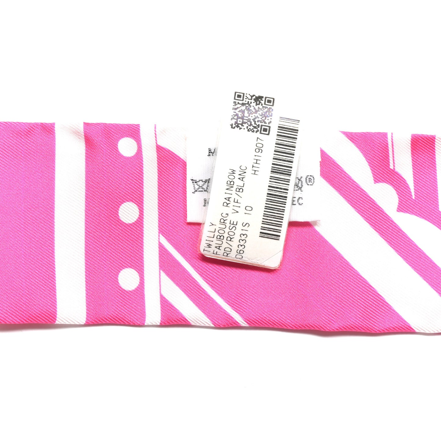 Silk Faubourg Rainbow Twilly Rose Vif White