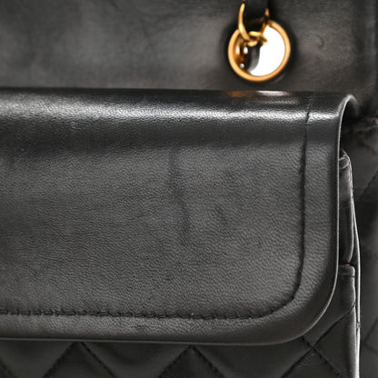Chanel Lambskin Quilted Medium Double Flap Black 12 of 15
