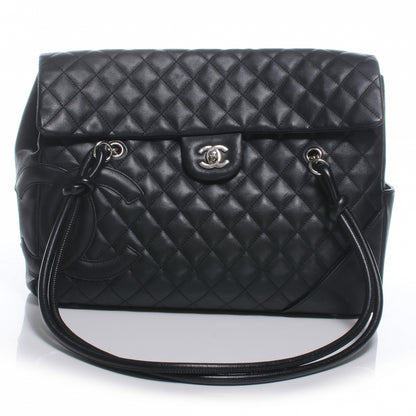 Chanel Calfskin Quilted Large Cambon Flap Black 1 of 8