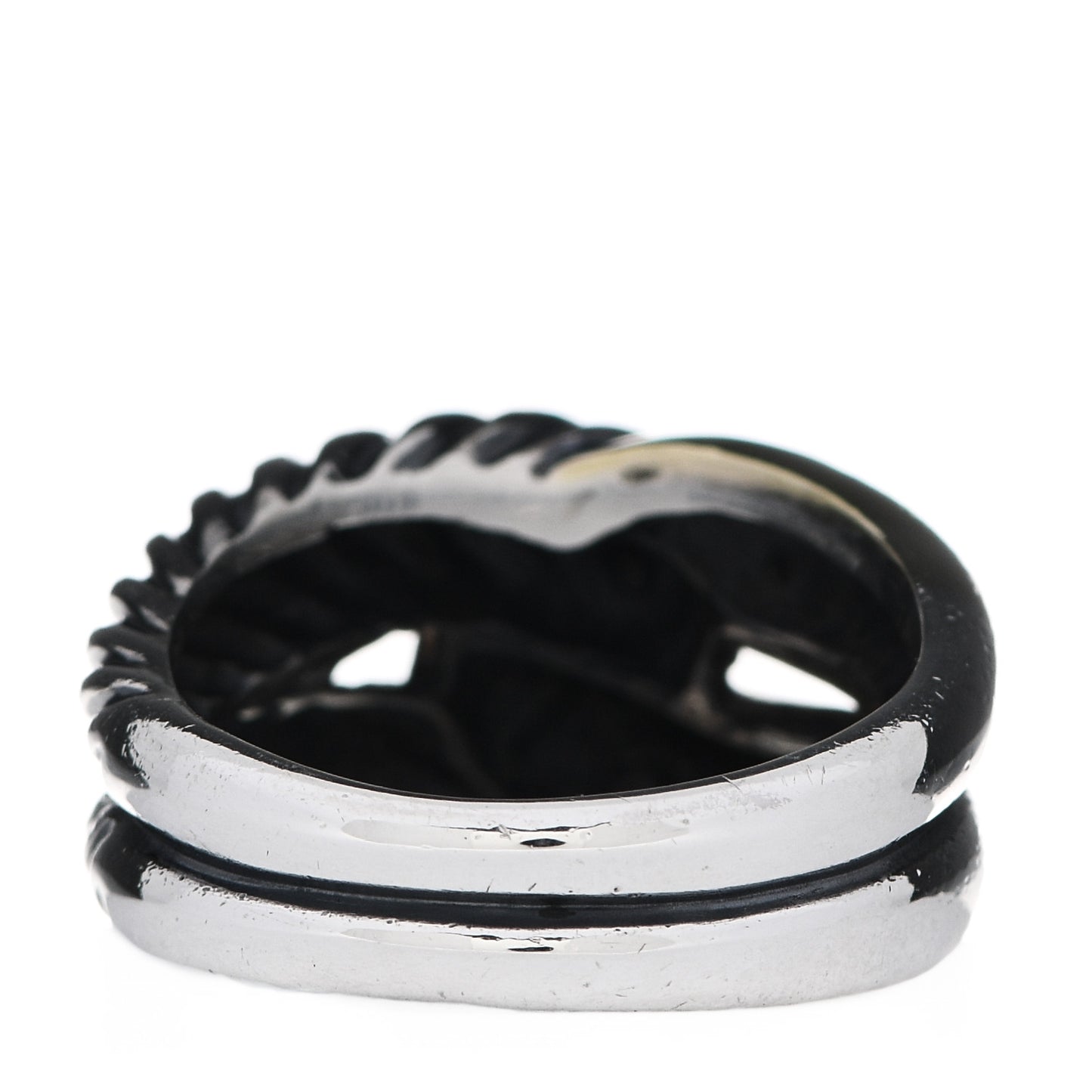 Sterling Silver 18K Yellow Gold Single Loop Labyrinth Ring 56 7.5