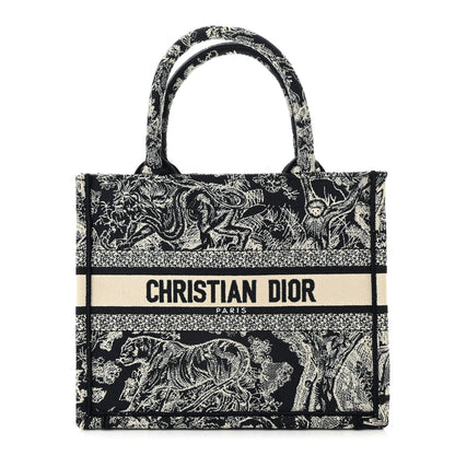 Christian Dior Canvas Embroidered Small Dioriviera Toile De Jouy Book Tote Blue 1 of 11