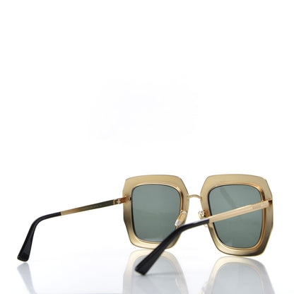 Gucci Metal Acetate Crystal Oversize GG0115S Sunglasses Gold 4 of 8