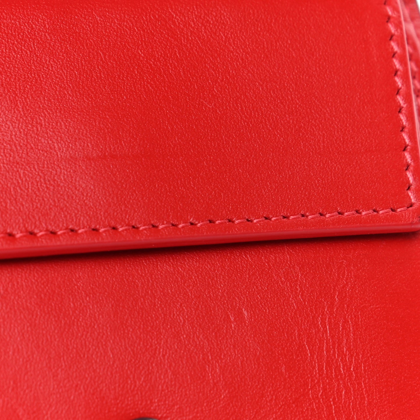 Calfskin Spiked Bi-Fold Wallet Black