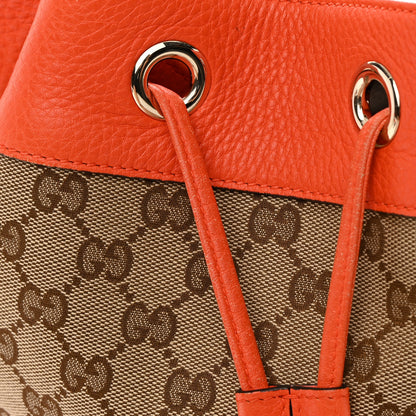Gucci GG Monogram Calfskin Bucket Bag Orange 16 of 19