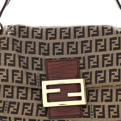 Fendi Zucchino Vitello Mini Mama Baguette Mogano Panna Bruciato 8 of 10