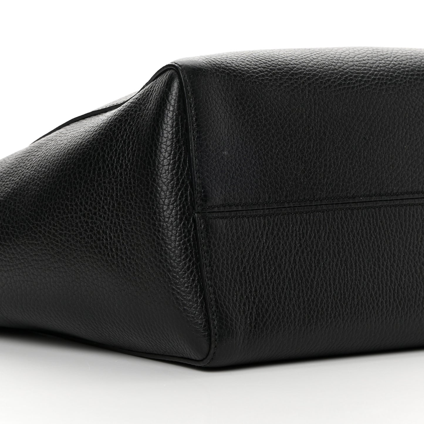 Pebbled Calfskin Small Swing Tote Black
