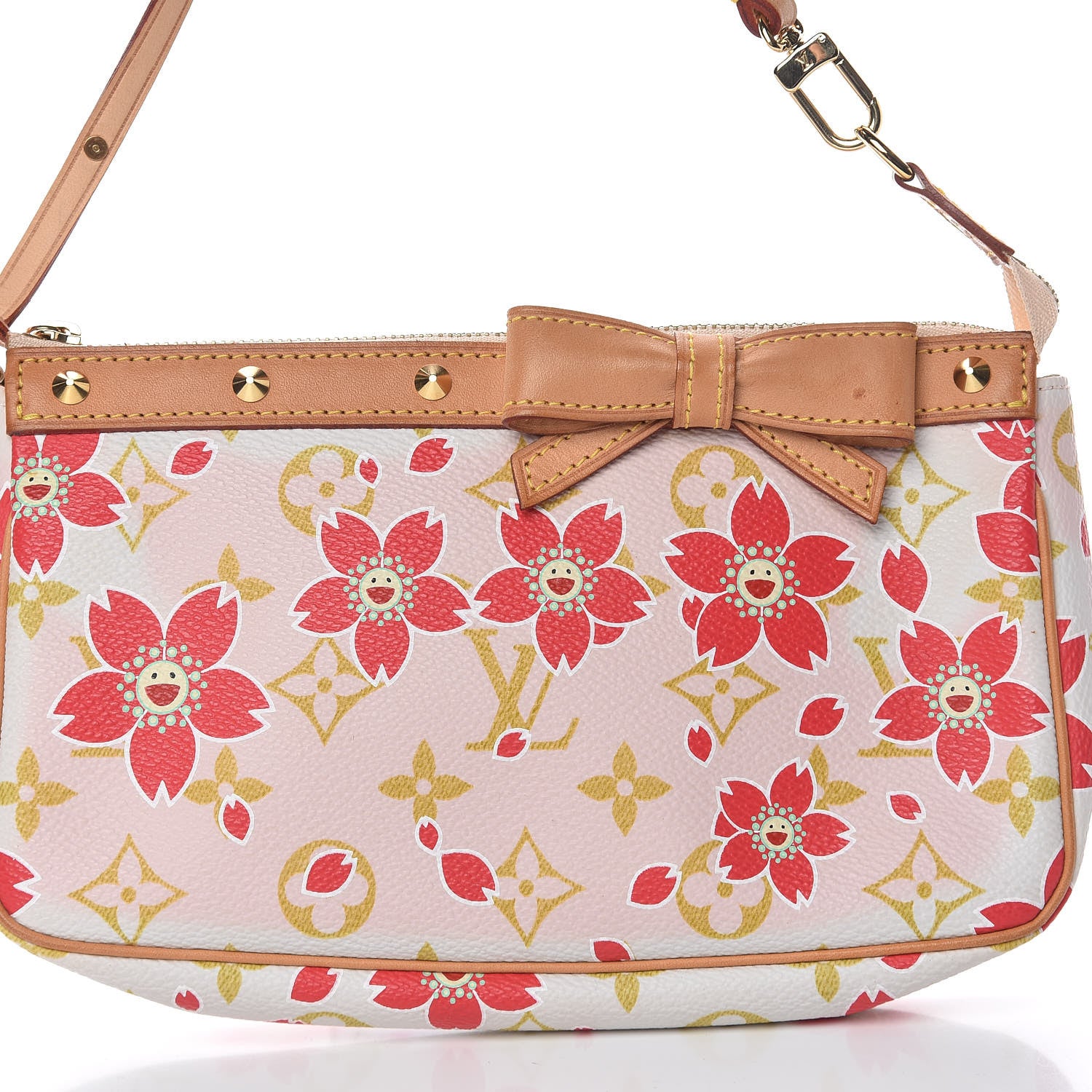 Louis Vuitton Monogram Cherry Blossom Pochette Accessories Red 14 of 14