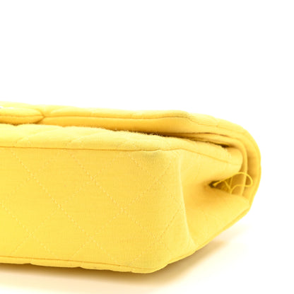 Chanel Jersey Quilted Medium Double Flap Yellow 8 of 16
