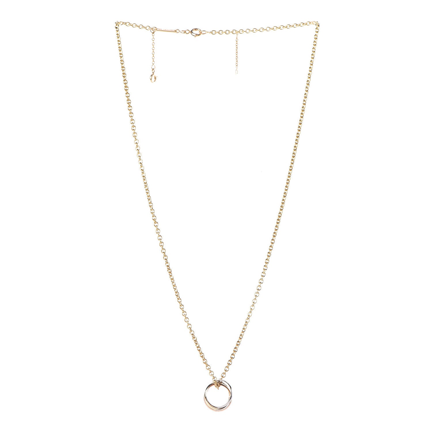 Cartier 18K Pink Yellow White Gold Baby Trinity Pendant Necklace 3 of 6