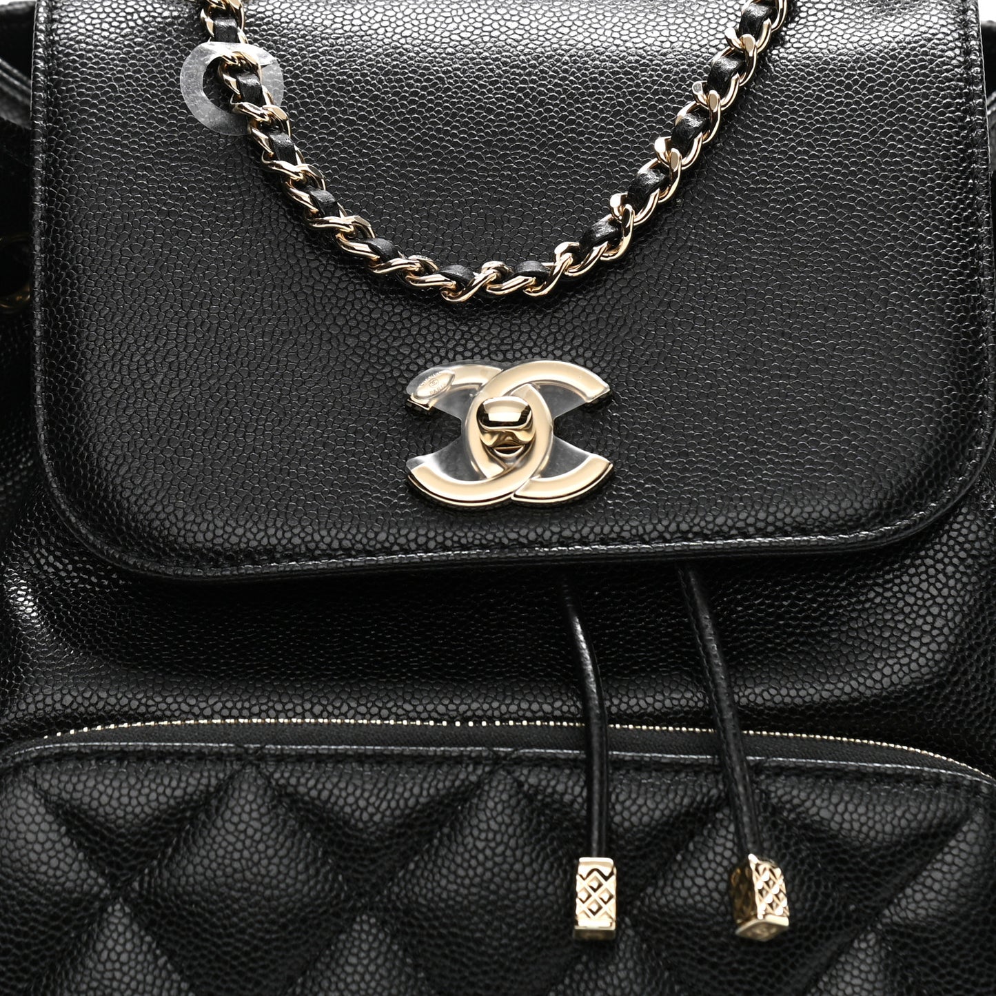 Caviar Quilted Business Affinity Backpack Black