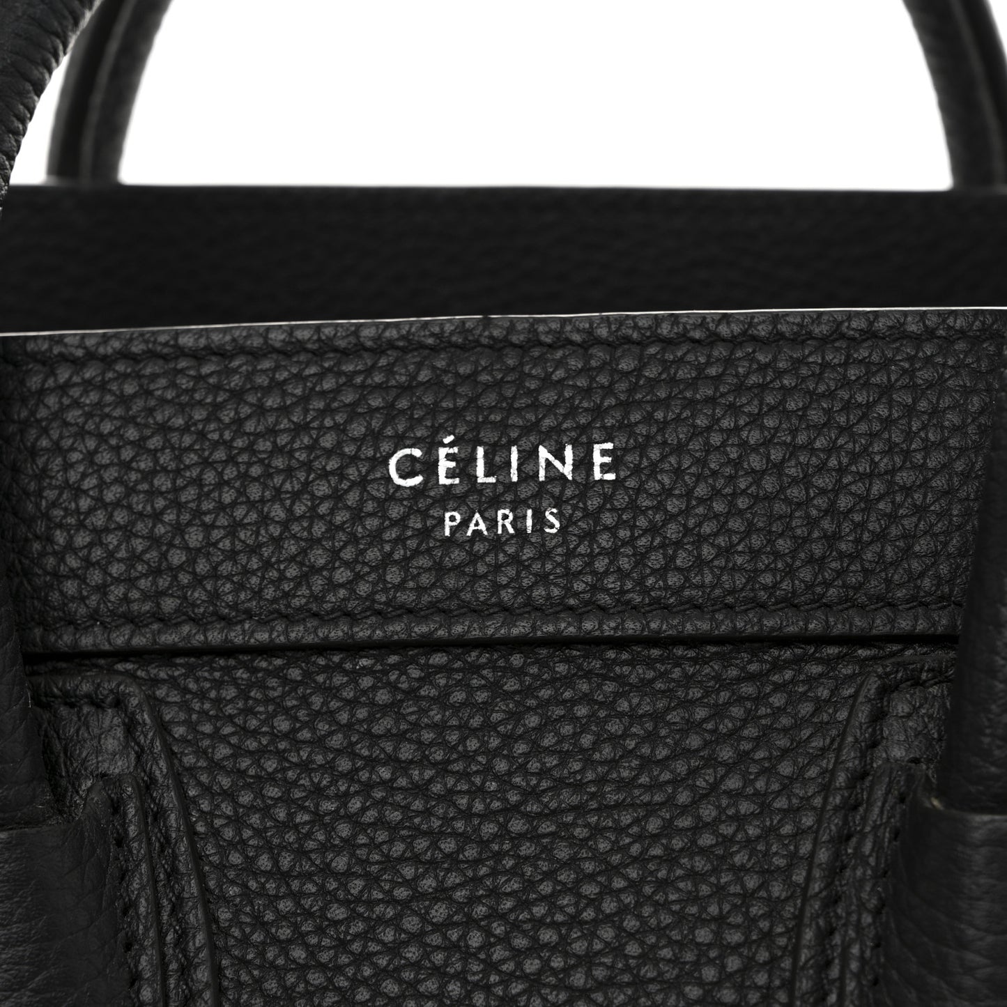 Drummed Calfskin Nano Luggage Black