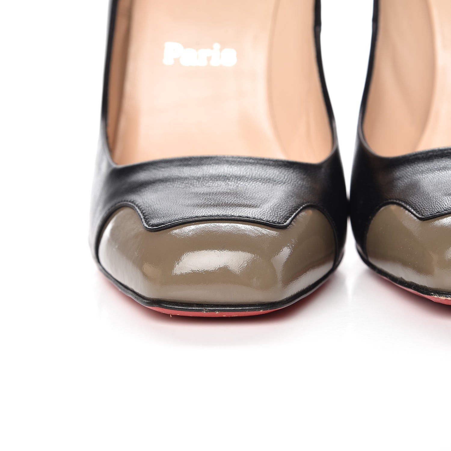 Christian Louboutin Patent Nappa Lady Grant 100 Cap Toe Pumps 40 Grey Black 13 of 16