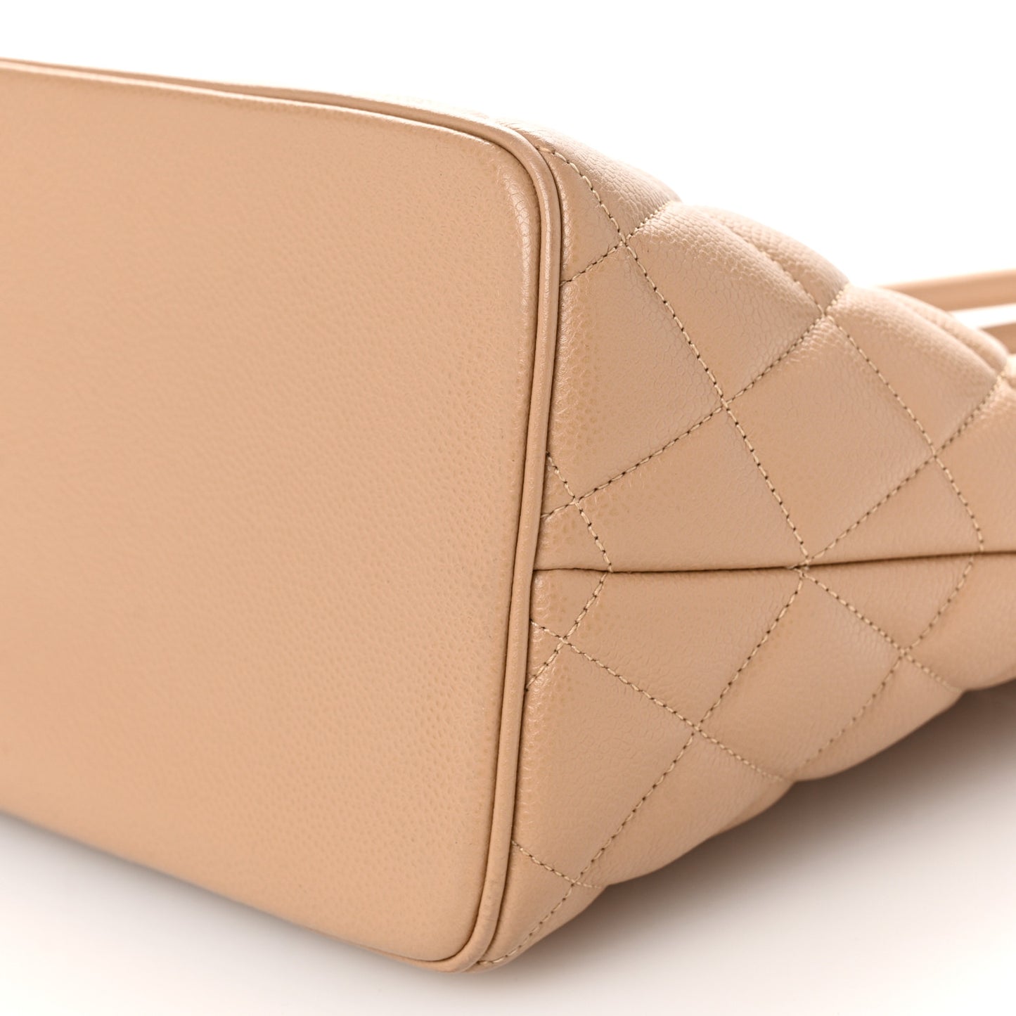 Caviar Quilted Medallion Tote Beige