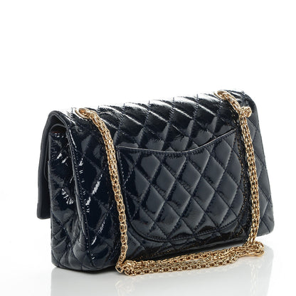 Chanel Distressed Patent Quilted 2.55 Reissue 226 Flap Navy 3 of 7