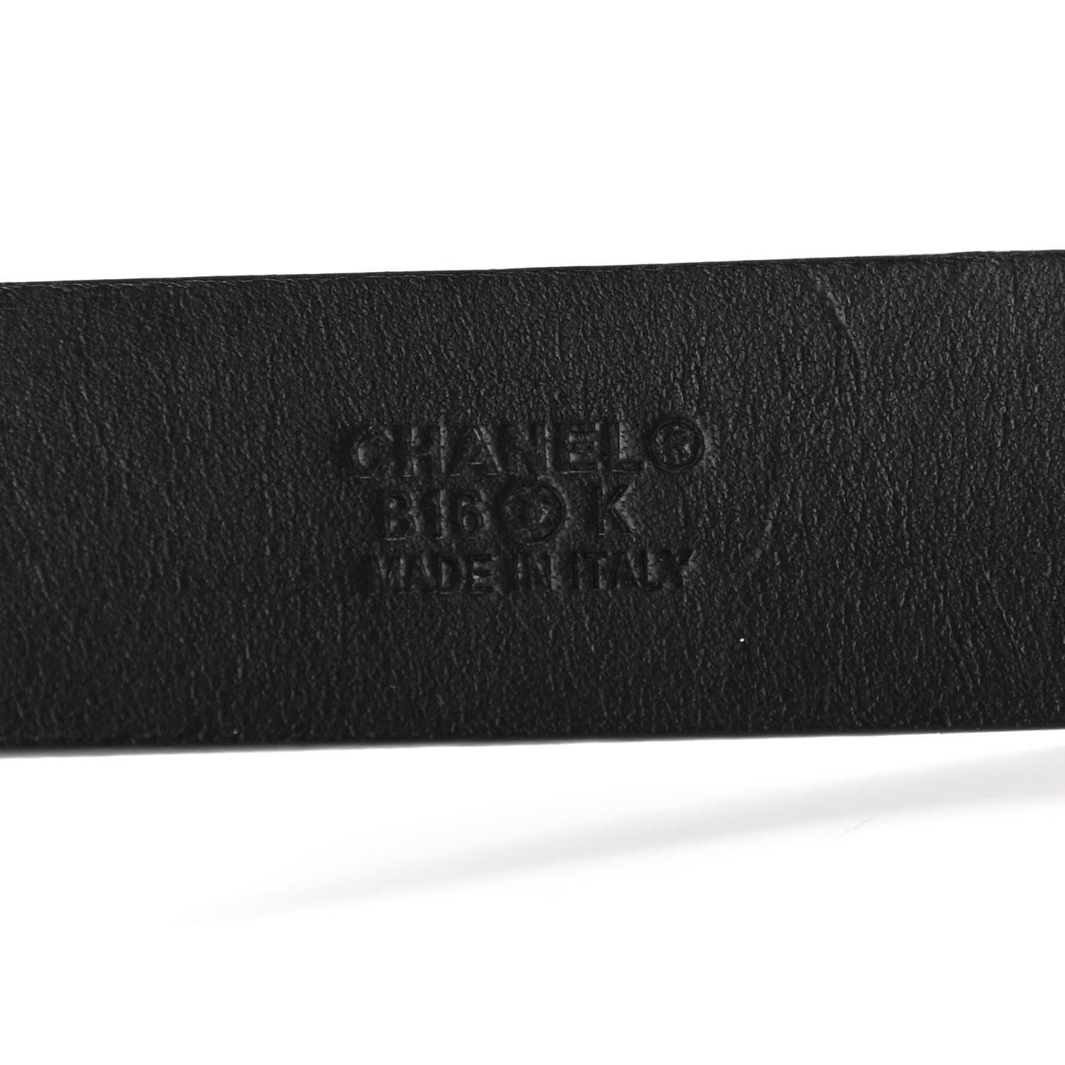 Chanel Calfskin Crystal Peace Sign Emoji Belt 75 30 Black 5 of 7