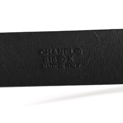 Chanel Calfskin Crystal Peace Sign Emoji Belt 75 30 Black 5 of 7