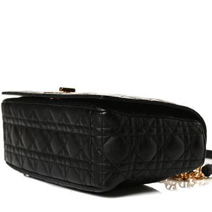 Christian Dior Grained Calfskin Cannage Large Caro Bag Black 10 of 15