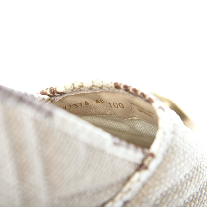 Gucci Straw Elaphe Matelasse GG Marmont Espadrilles 40 Natural Cream Brown 9 of 10