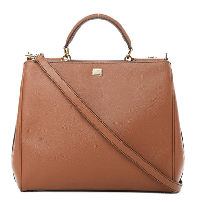 Dolce & Gabbana Dauphine Miss Sicily Shopper Tote Caramello 1 of 12