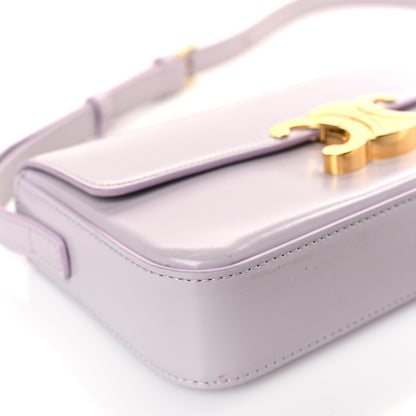 Celine Shiny Calfskin Triomphe Shoulder Bag Light Lilac 8 of 9