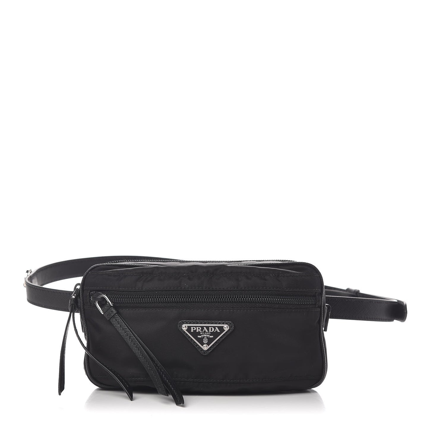 Tessuto Nylon Saffiano Belt Bag Black