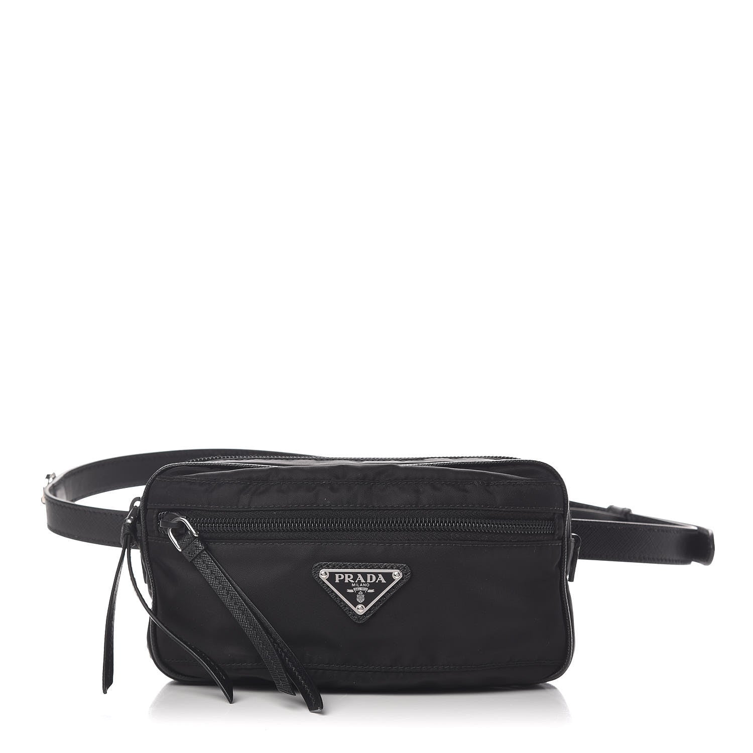 Prada Tessuto Nylon Saffiano Belt Bag Black 1 of 10