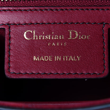 Christian Dior Calfskin D Fence Saddle Bag Black Red 6 of 11