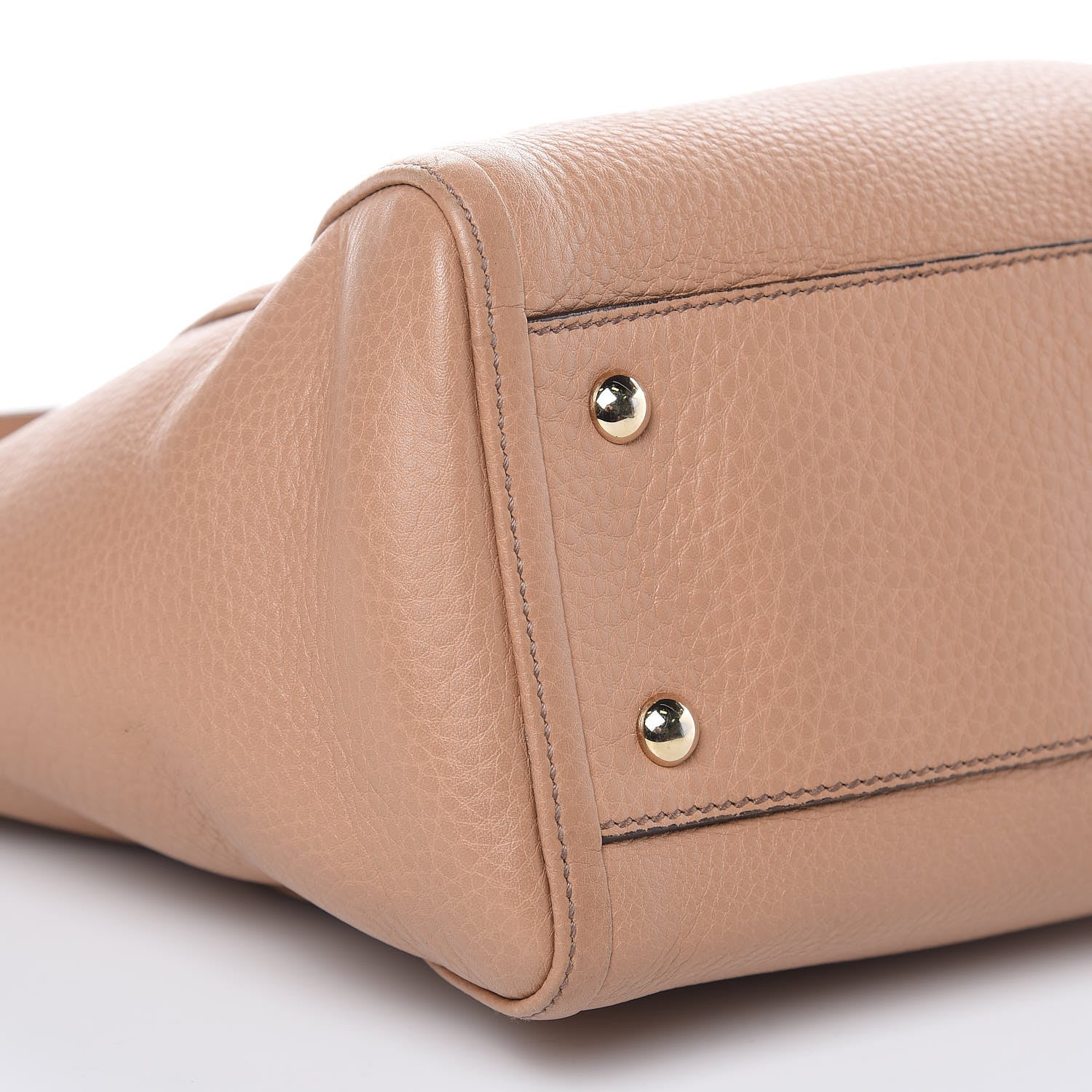 Gucci Pebbled Calfskin Small Soho Top Handle Bag Camelia 8 of 15